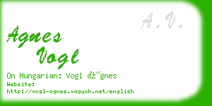 agnes vogl business card